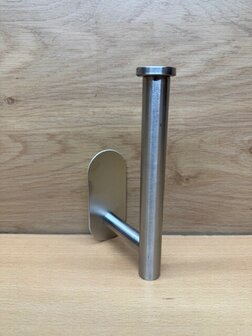 WC rol houder zilver zelfklevend.