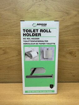 WC rol houder zilver zelfklevend.