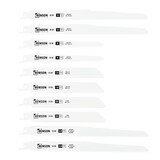 Reciprozaagbladen set hout en metaal 10 dlg.