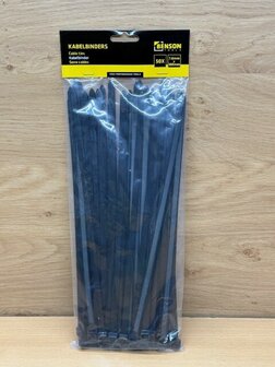 Kabelbinderset herbruikbaar zwart 7,6mmx300mm 50 dlg.