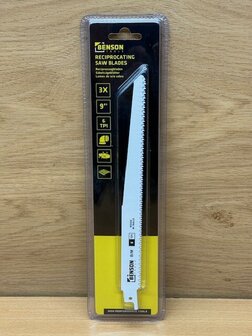 Reciprozaagbladenset hout/metaal 225mm 3 dlg.