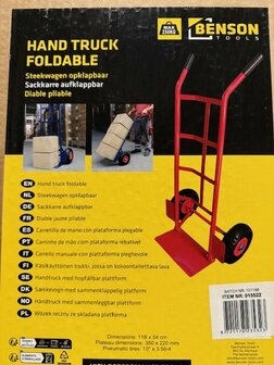 Steekwagen rood opklapbaar 250kg.