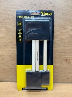 Kwastenset foam 3 dlg.