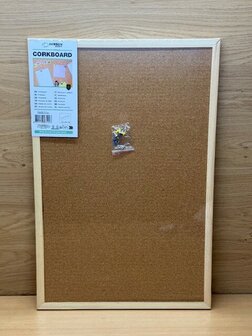 Prikbord kurk 40x60cm.