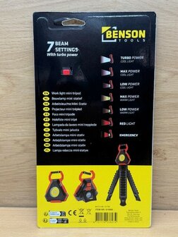 Bouwlamp mini statief 800 lumen USB-C.