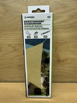 Bevestigingsset schaduwdoek 8 dlg.