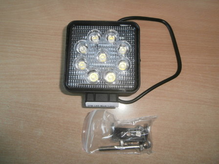 Werklamp 9 led&#039;s. multivolt 10-30 volt.