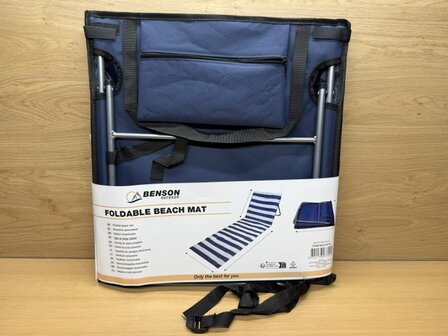 Strandmat opvouwbaar met rugleuning.