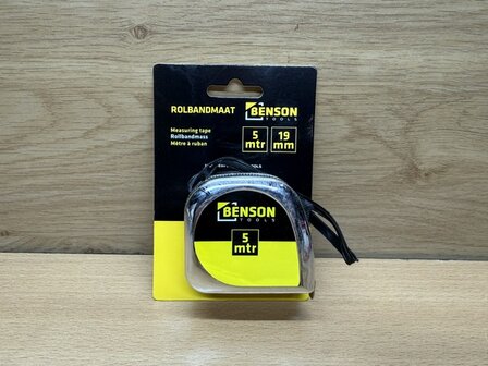 Rolmaat chroom 19mm x 5m.