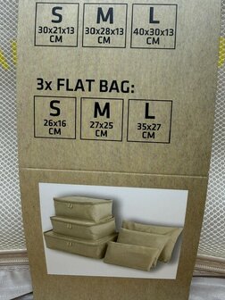 Reisorganiser set beige 6 dlg.