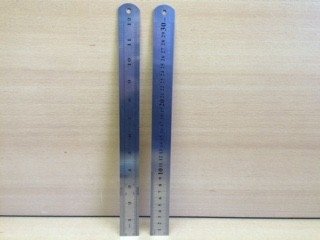 Metalen RVS liniaal 30 cm.