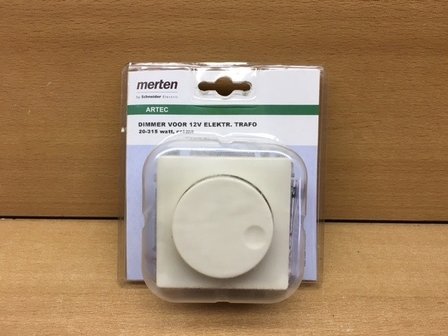 Dimmer Merten 12V halogeen/gloeilamp 20-315W.