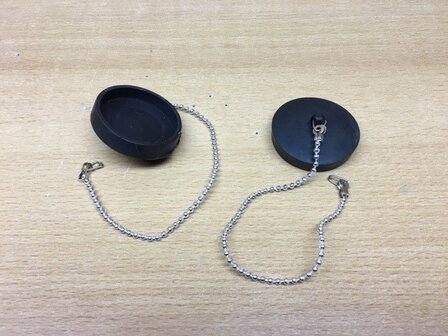 Gootsteendop groot + ketting 20cm.