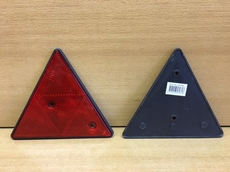 Reflector driehoek 16cm rood.