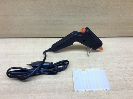 Lijmpistoolset 220 volt, 10 watt.