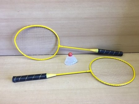 Badmintonset geel.