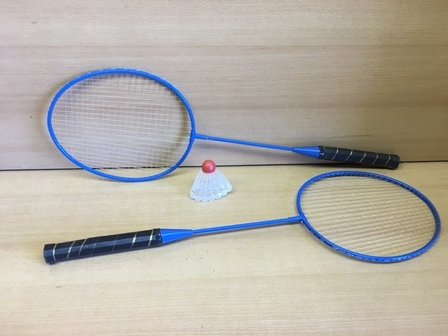 Badmintonset blauw.