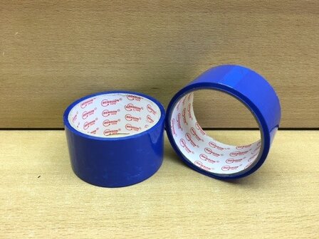 Dozentape 30m x48mm blauw.