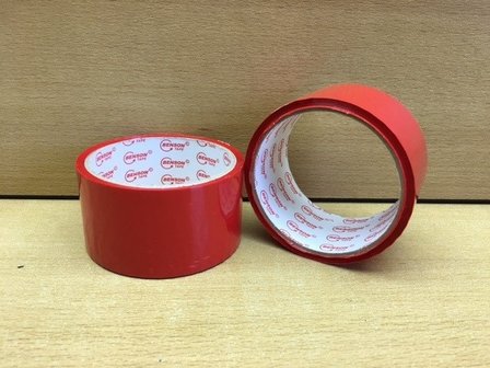 Dozentape 30m x48mm rood.