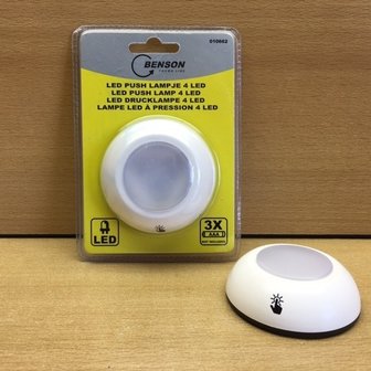 LED push lampje 4 in 1.