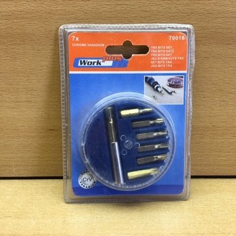 Bitset torx chroom vanadium 7 dlg.