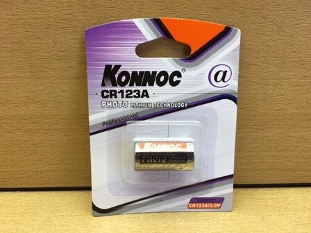 Konnoc CR123A photo lithium batterij.