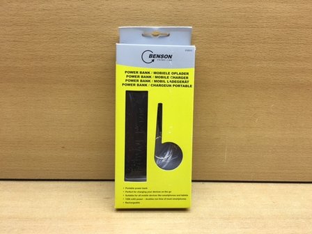 Powerbank 1200 mAh zwart.