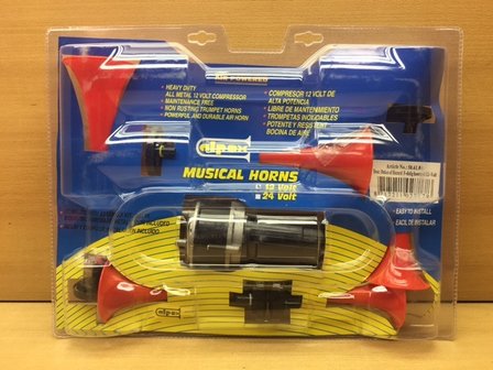 Luchthoornset 5 tonig Dukes of Hazzard 12 volt.