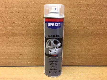 Spuitbus blanke lak Presto 500ml.