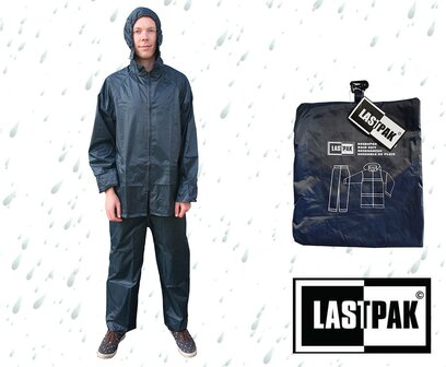 Regenpak Lastpak blauw maat L.