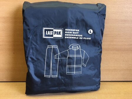 Regenpak Lastpak blauw maat L.