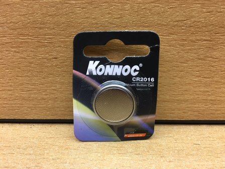 Batterij knoopcel Konnoc Lithium CR2016.