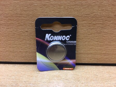 Batterij knoopcel Konnoc Lithium CR2025.