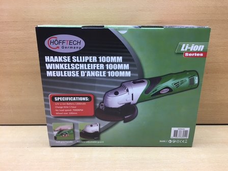 Haakse slijper 100mm 12 volt LI-ION