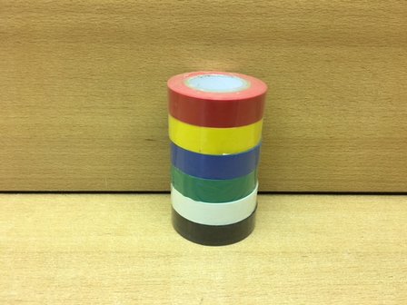 Isolatiebandset 6 kleuren 15 meter.