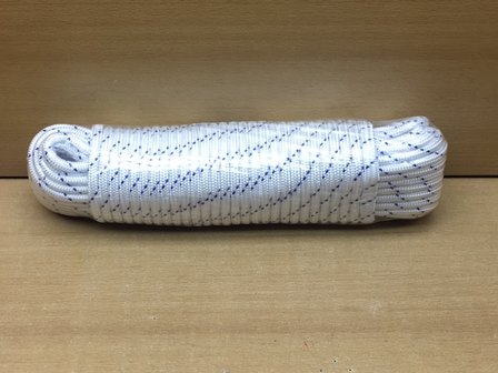Touw polypropyleen wit 30 meter x 8mm.