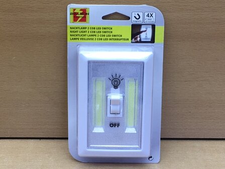 Nachtlampje 2 x COB led en schakelaar.