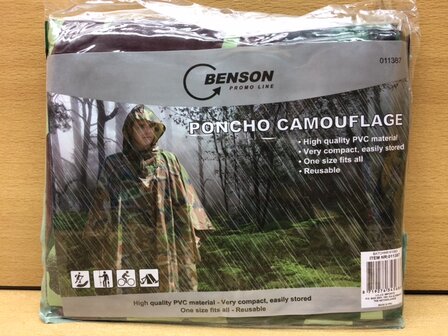 Poncho camouflage.