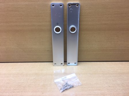 Schildenset aluminium enkel gats 220x40mm.