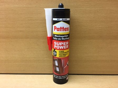 Pattex Super Power montagelijm wit 370 gram.