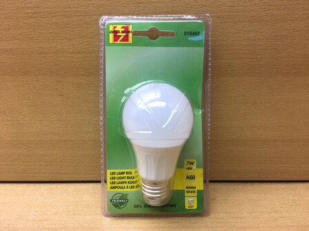 Led lamp bol, 7 watt E27.