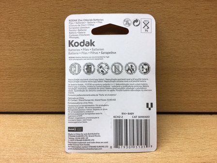 Batterijenset Kodak 2 x C size.