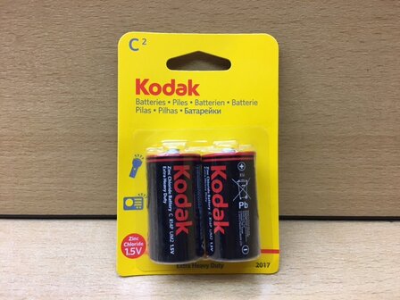 Batterijenset Kodak 2 x C size.