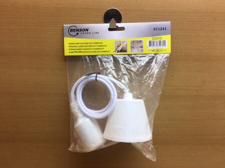Hanglamp silicone E27 wit.