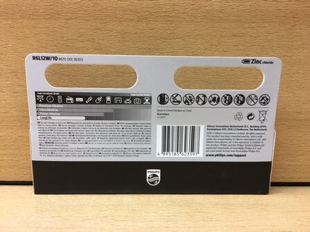 Batterijenset Philips longlife 12xAA.