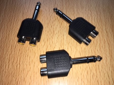 6,35mm Jack mono (m) - Tulp stereo (v) audio adapter