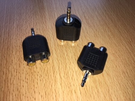 Plug tulp 2x contra en 1x jack 3,2.