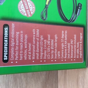 Endoscoop led 2,4 inch LCD &Oslash; 10mm.