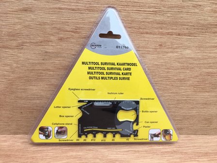 Multitool survival card.