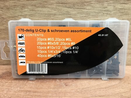 Assortimentsdoos U-clip 170 dlg.